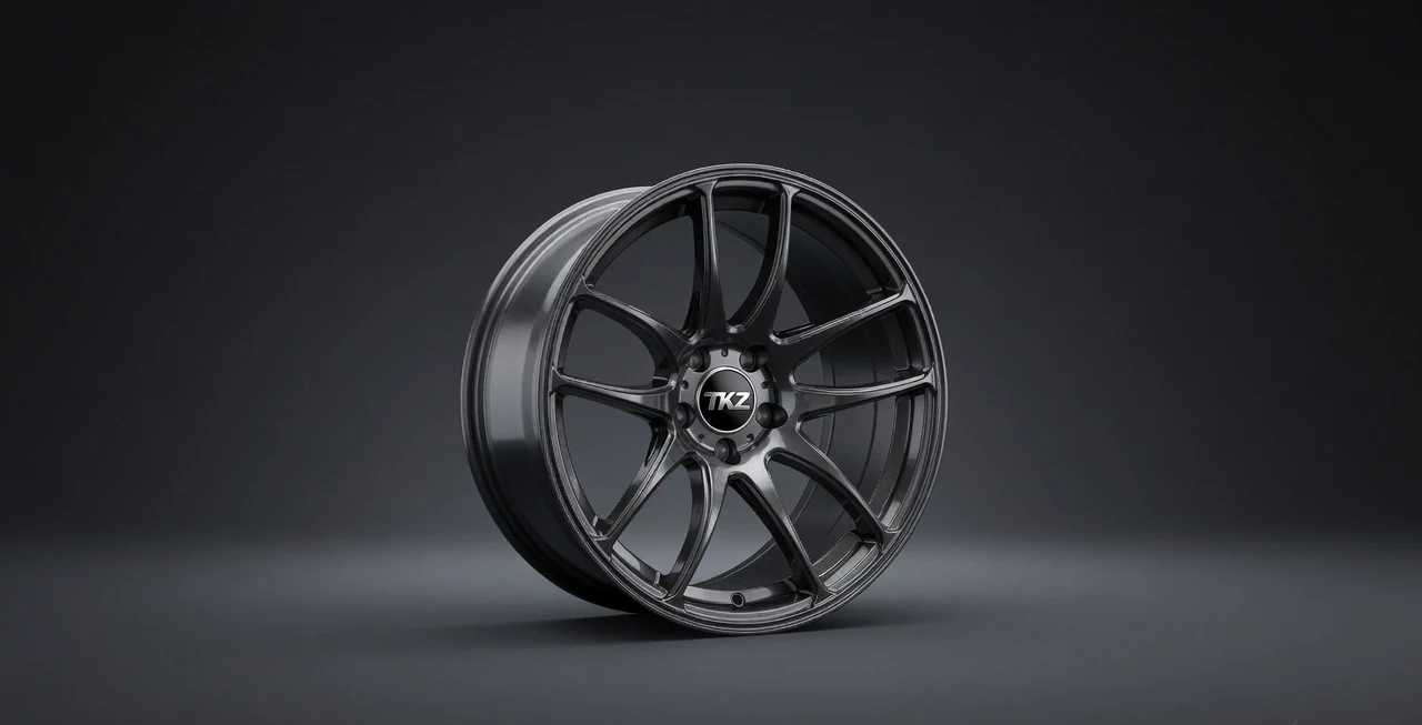 TKZ Stealth Flow 18-inch flow formed wheel in Hyper Black — product view 1