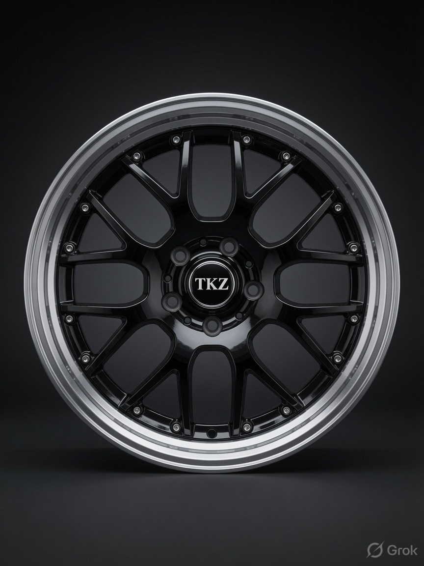 TKZ Vortex Flow 18-inch flow formed wheel in Black Machined Lip — product view 2